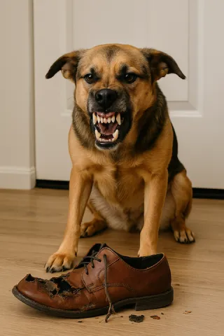 Chien anxieux et destructeur