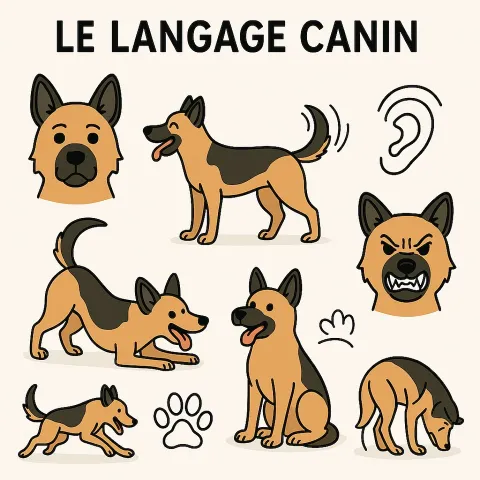 Le langage canin : postures, queue, yeux, vocalises 