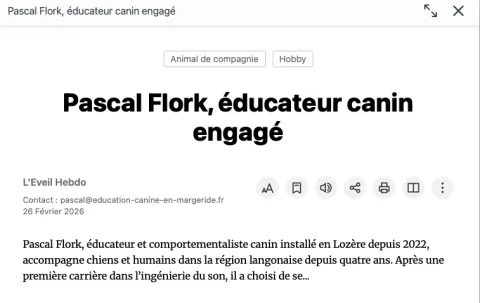On en parle dans l'éveil hebdo