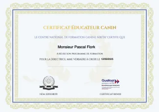 Certification Educateur Canin Pascal Flork