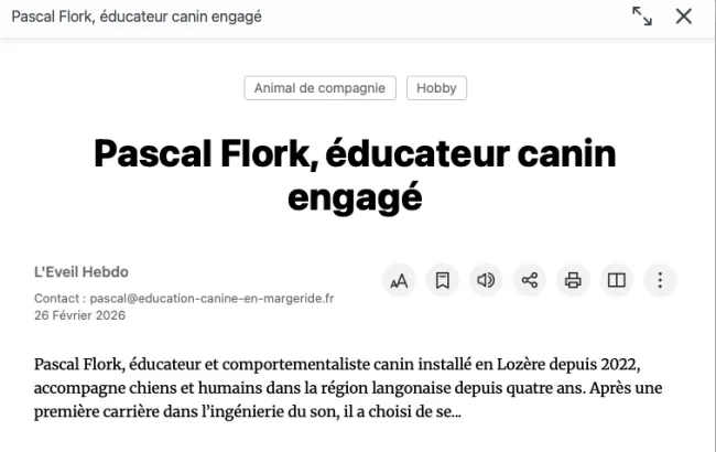 On en parle dans l'éveil hebdo