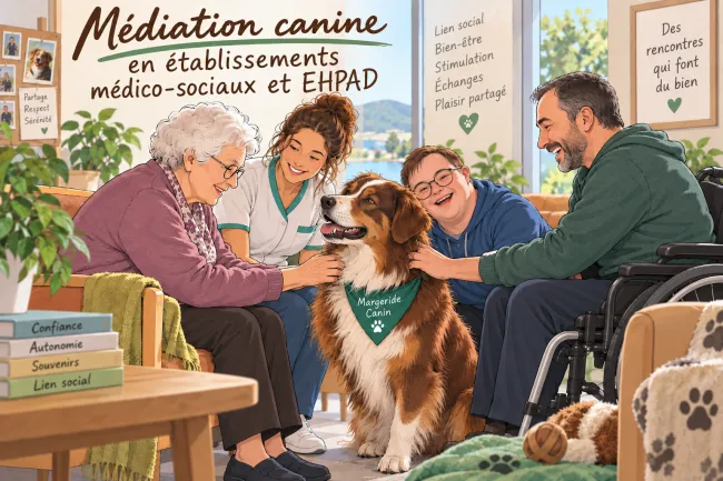 Médiation canine en établissements médico-sociaux et EHPAD