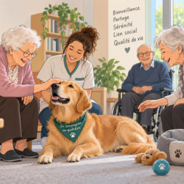 Chien résident en EHPAD et établissement médico-social