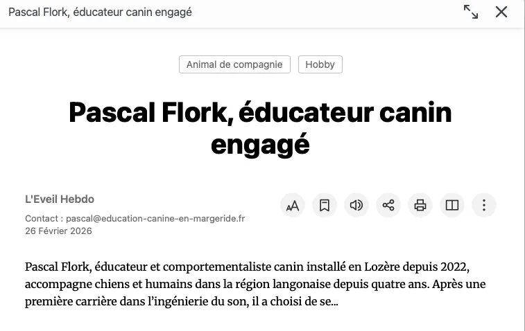 On en parle dans l'éveil hebdo