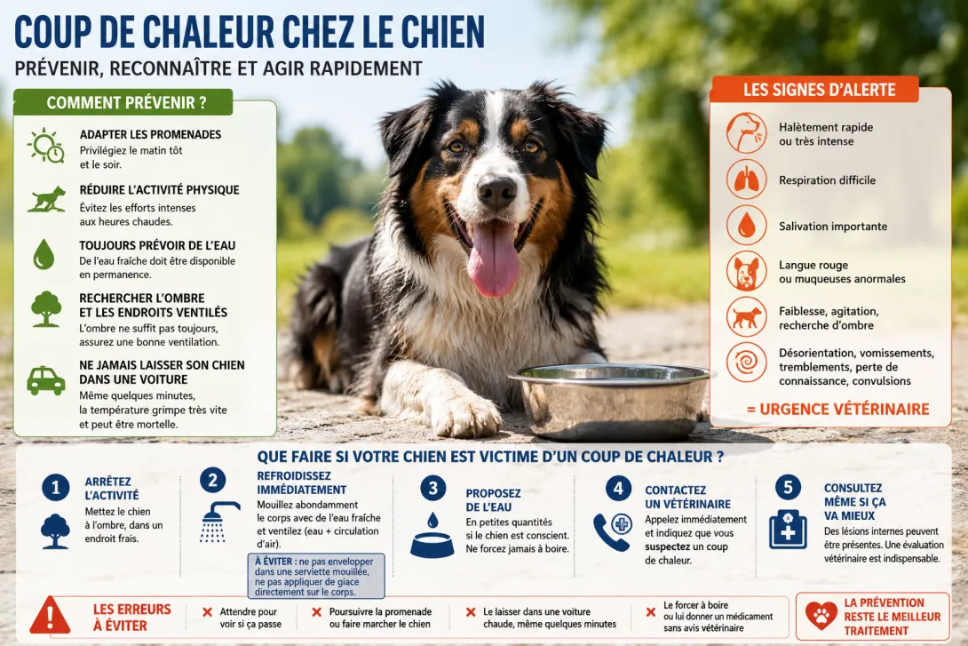 Le coup de chaleur chez le chien, prévenir et intervenir.